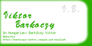 viktor barkoczy business card