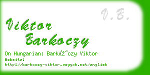 viktor barkoczy business card